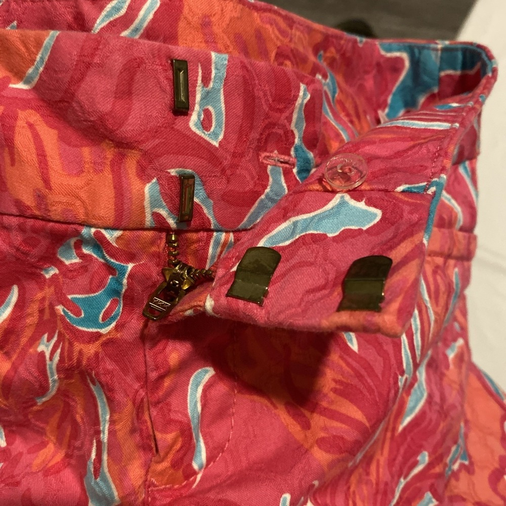 LILLY PULITZER SEA BLUE FLIRTY SEA "ELLIE" SHORTS RETIRED PRINT SIZE 00 - Picture 12 of 15